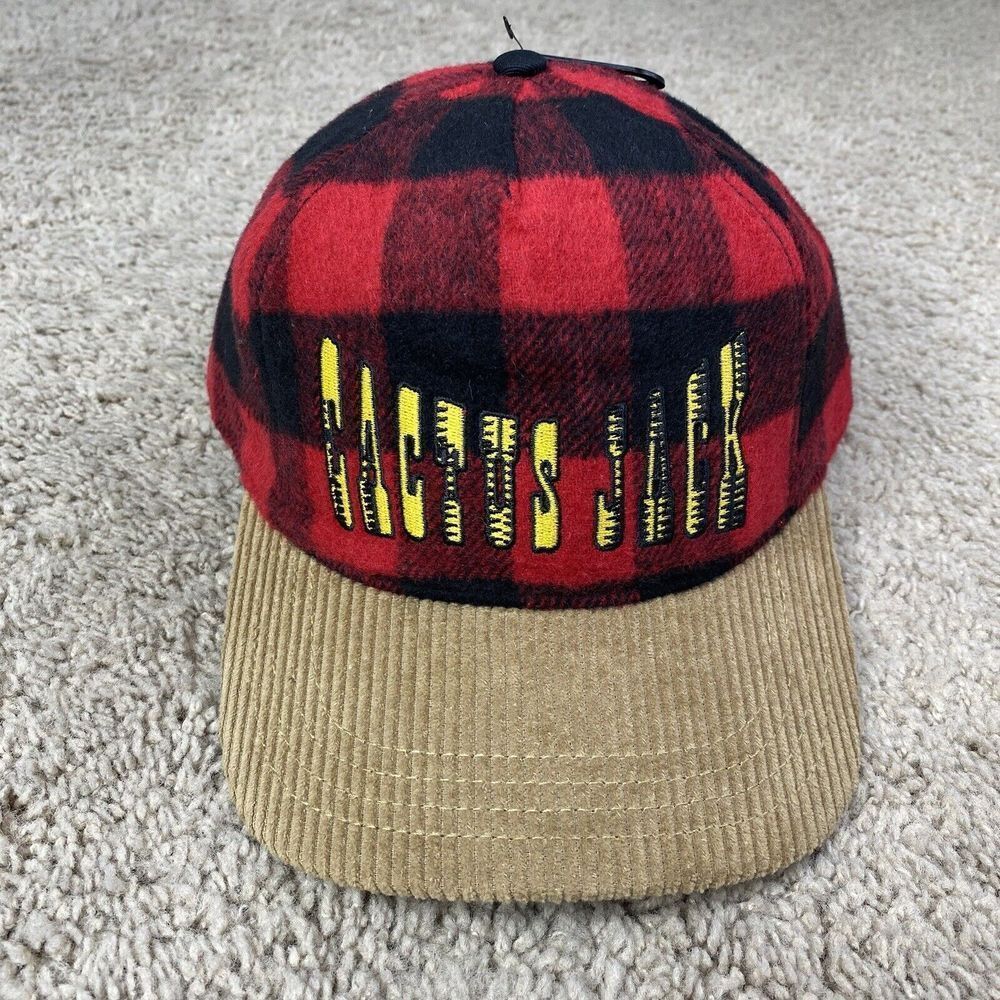 WWE Mick Foley Cactus Jack Legends Hat Snapback Red Buffalo Plaid OSFM Cap NWT